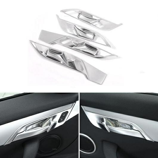 4ピース ABS クローム インテリア ドア ロック パネル ドア ボウル カバー トリム 適用: BMW/ビーエムダブリュー X1 F48 X2 F47 2016 2017 2018 2019 2020 2021 AL-QQ-7563 AL Interior parts for cars