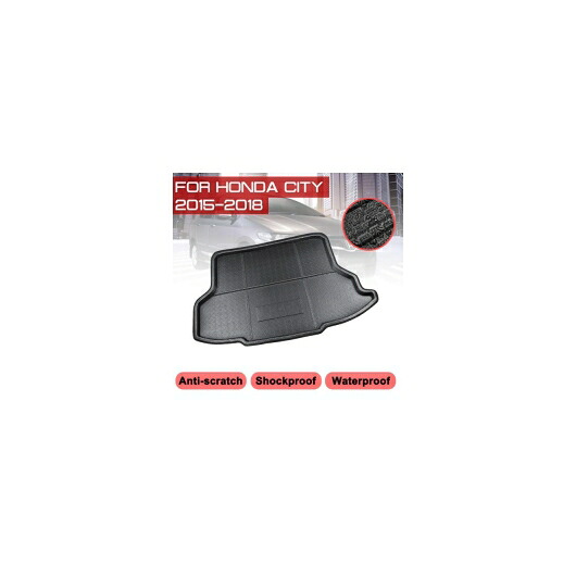 リア トランク ブーツ マット 適用: ホンダ シティ 2015 2016 2017 2018 防水 フロアマット カーペット アンチ マッド トレイ カーゴ ライナー EVA AL-QQ-7428 AL Car parts