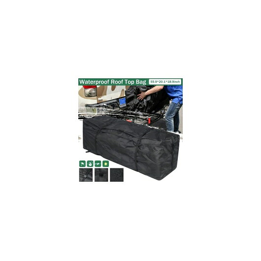 ルーフ ラック 防水 142×48×51cm ルーフ トップ バッグ SUV ルーフ カーゴ トップ ボックス ラゲッジ キャリア ルーフ 適用: キャンパー バン ストレージ バッグ AL-QQ-7459 AL Car parts