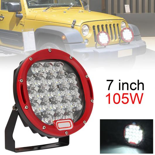 7インチ 300W 6000K オフロード LED ワーク ライト バー 4X4 4WD ATV UTV SUV ラウンド スポットライト 車両 ワーク ランプ 適用: 4WD 4X4 トラック オフロード レッド AL-RR-5193 AL Car light｜オートパーツエージェンシー2号店