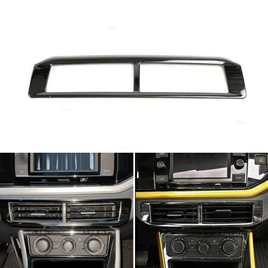 ステンレス スチール センター コントロール エア コンディション 通気口 吹き出し口 フレーム カバー トリム 適用: VW ポロ 2019 2020 AL-QQ-7874 AL Interior parts for cars