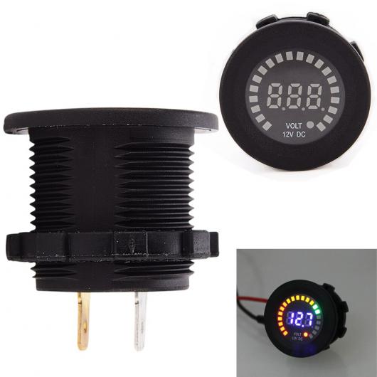 30mm 12V 5-15V ユニバーサル LED エレクトリカル ボルト 電圧 ゲージ メーター 電圧 センサー 適用: オートバイ AL-RR-5210 AL Motorcycle parts