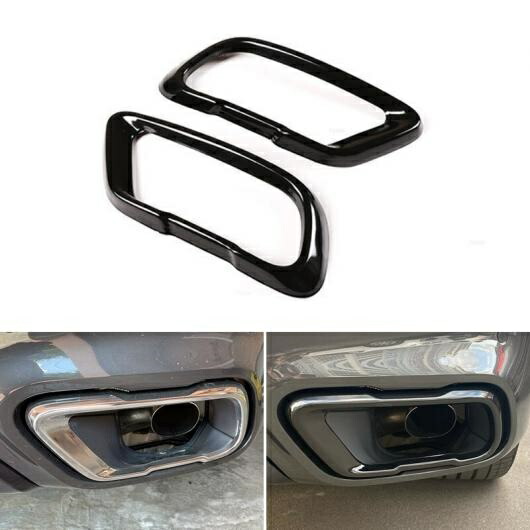 ステンレス スチール 光沢ブラック テール マフラー エキゾースト パイプ アウトプット カバー パーツ トリム 適用: BMW/ビーエムダブリュー X5 G05 X6 G06 X7 G07 2019-2021 Mスポーツ AL-QQ-8062 AL Interior parts for cars