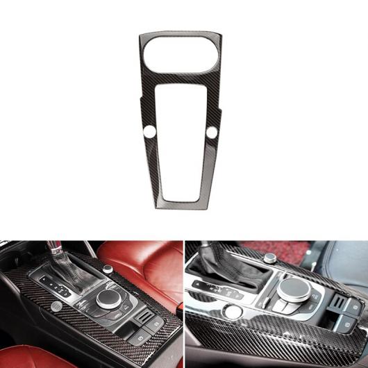 リアル カーボンファイバー センター コンソール ギア シフト パネル カバー フレーム トリム 適用: アウディ/AUDI A3 2014 2015 2016 2017 AL-QQ-8259 AL Interior parts for cars