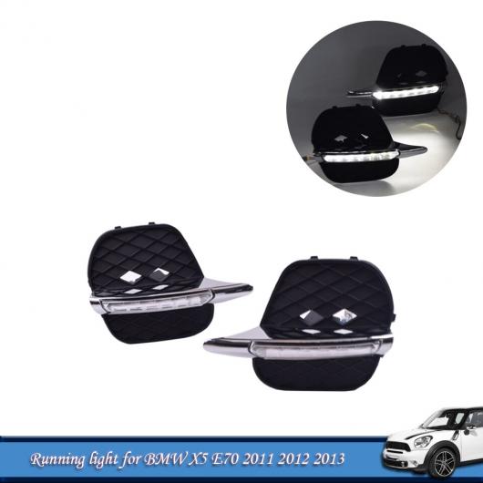2ピース デイタイムランニングライト 適用: BMW X5 E70 2011 2012 2013 LED DRL ライト フォグランプ ライト AL-QQ-8457 AL Car light