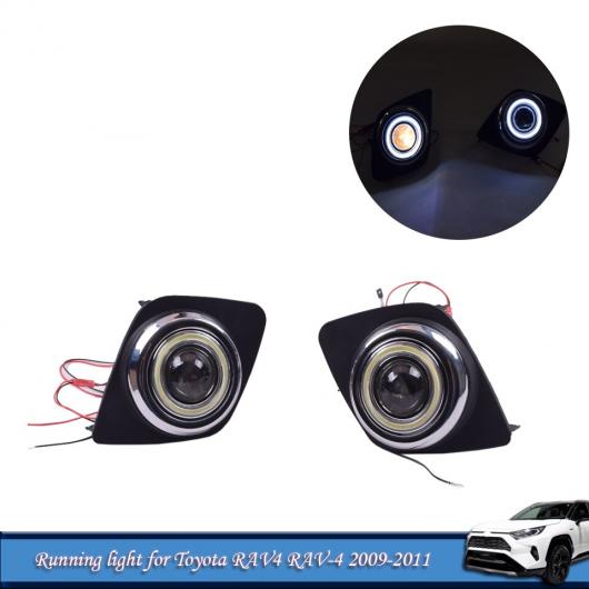 LED DRL ライト デイタイム エンジェルアイ ライト 適用: トヨタ RAV4 RAV-4 2009-2011 ハロゲン/キセノン フォグ ライト プロジェクター レンズ AL-QQ-8533 AL Car light