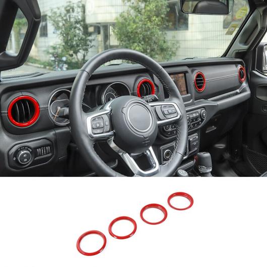 レッド インテリア 装飾 ステッカー インテリア アクセサリー 適用: ジープ/JEEP グラディエーター JT ラングラー JL 2018 2019 2020 2021 インストルメント トリム AL-RR-2264 AL Interior parts for cars