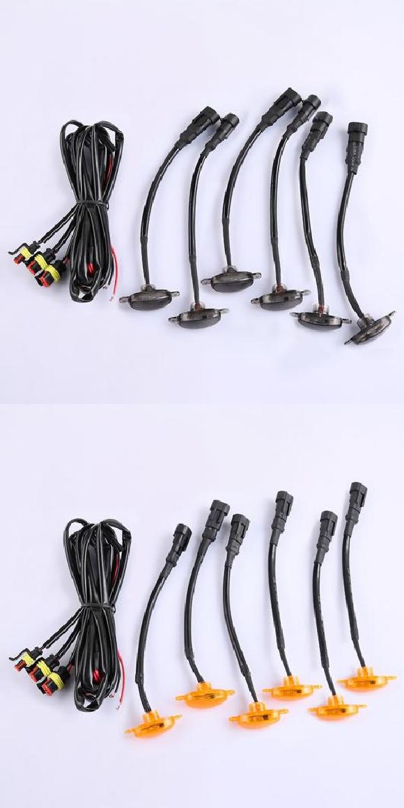 5ピース/セット ドア パネル カーテシー ライト フロント リア LED フロント グリル アンバー ライト 適用: トヨタ タンドラ 6ピース-ブラック シェル・6ピース-イエロー シェル AL-SS-0171 AL Car parts 11,580円