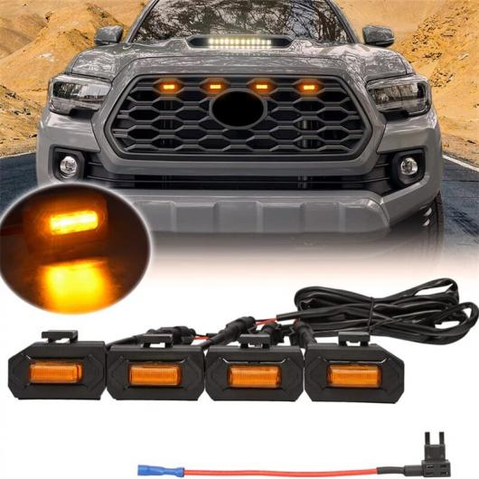4ピース ラプター LED ライト アップグレード 適用: 2020 2021 トヨタ タコマ LED グリル ライト ウインカー コンパチブル AL-SS-0225 AL Car parts