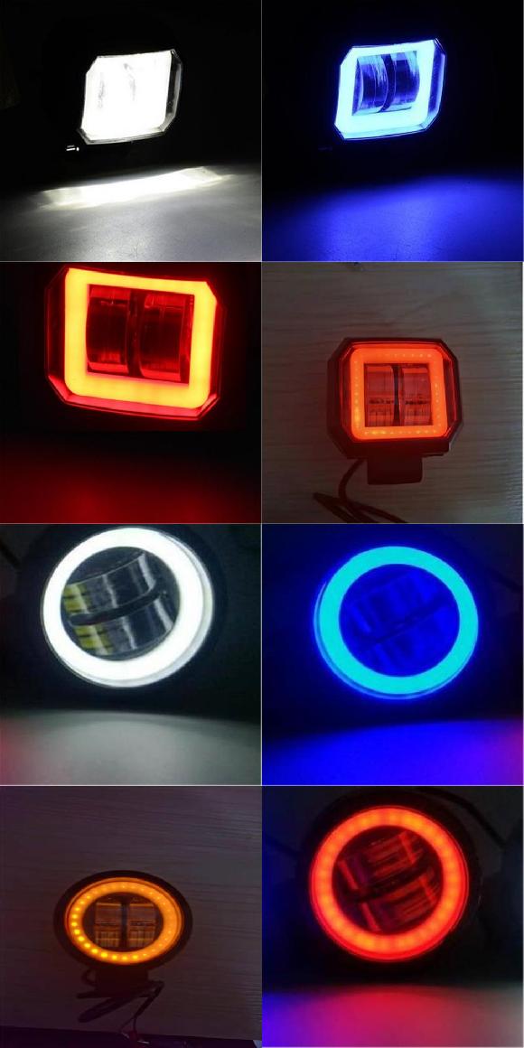 20W LED 2000lm オートバイ LED ヘッドライト フォグランプ ワーク ライト オート スポット ライト エンジェルアイ リング モータース アクセサリー 1-W～2-R AL-SS-0265 AL Motorcycle parts