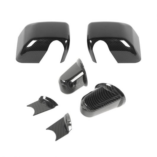 2/4ドア バックミラー ミラー カバー シェル ベース 装飾 トリム ステッカー エクステリア アクセサリー 適用: ジープ/JEEP ラングラー JK 2007-2017 カーボンファイバー 6ピース AL-RR-2299 AL Exterior parts for cars