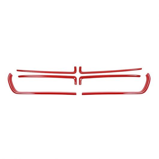 ステッカー フロント グリル メッシュ 装飾 カバー ストリップ アクセサリー 適用: ダッジ チャージャー 2015-2020 レッド 6ピース AL-RR-2397 AL Exterior parts for cars