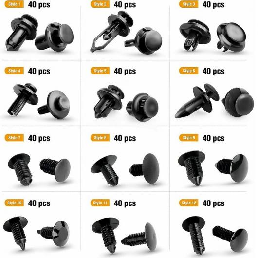 480ピース バンパー 固定器具 リベット クリップ ファスナー リムーバー 適用: トヨタ GM タイプA AL-SS-0709 AL Car parts 11,520円