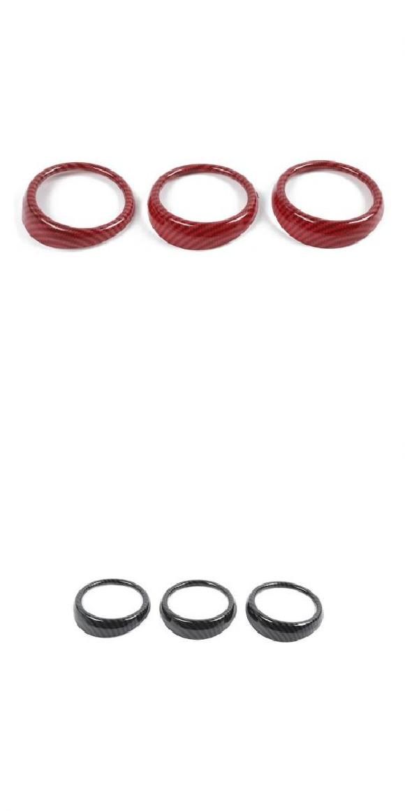 ABS カーボンファイバー調 ダッシュボード エアコン 吹き出し口 装飾 カバー ステッカー アクセサリー 適用: フォード/FORD マスタング 2015 アップ レッドカーボン・カーボン調 AL-RR-2473 AL Car parts|オートパーツエージェンシー2号店