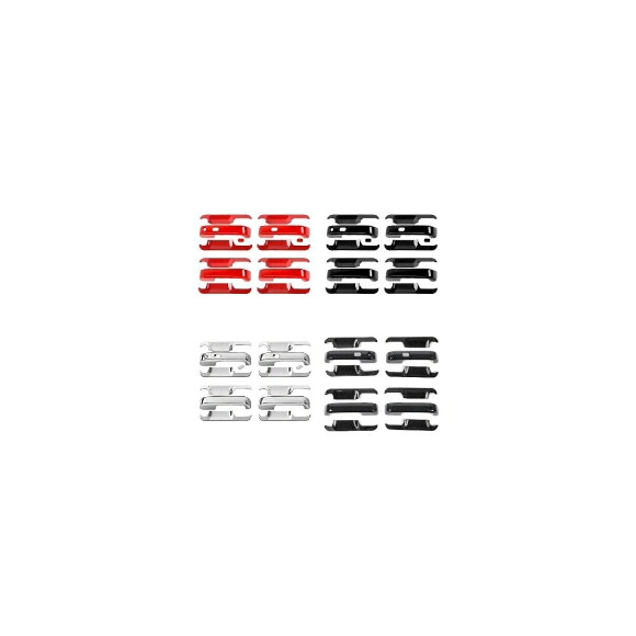 ドア グリップ ハンドル ボウル 装飾 カバー トリム ステッカー 適用: フォード/FORD F150 2015 2016 2017 2018 2019 2020 エクステリア レッド 14ピース～カーボン 14ピース AL-RR-2435 AL Exterior parts cars
