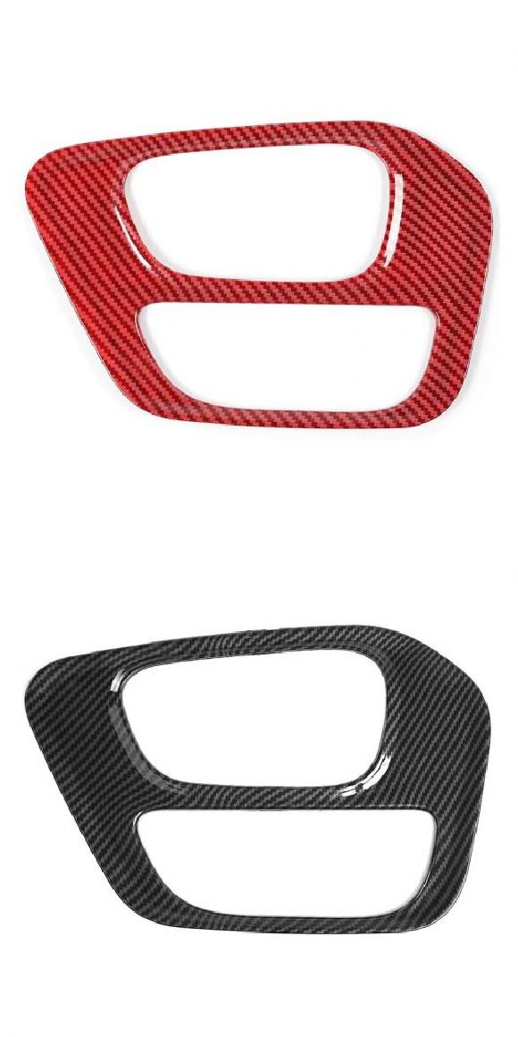 ABS カーボンファイバー調 センター コンソール ギア シフト パネル 装飾 カバー 適用: ダッジ/DODGE チャレンジャー A レッド カーボンファイバー・A カーボンファイバー AL-RR-2547 AL Car parts