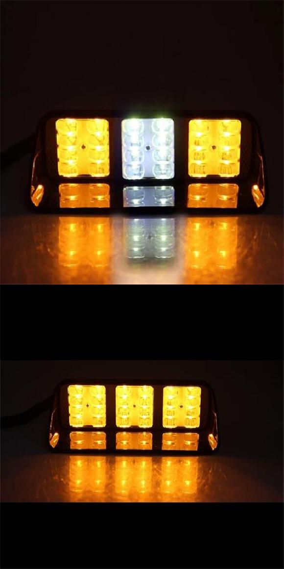 8 LED サイド マーカー ワーニング ライト グリル ライトバー トラック ビーコン ランプ アンバー ホワイト トラフィック ライト 12V-24V タイプA・タイプB AL-SS-1285 AL Car parts|オートパーツエージェンシー2号店