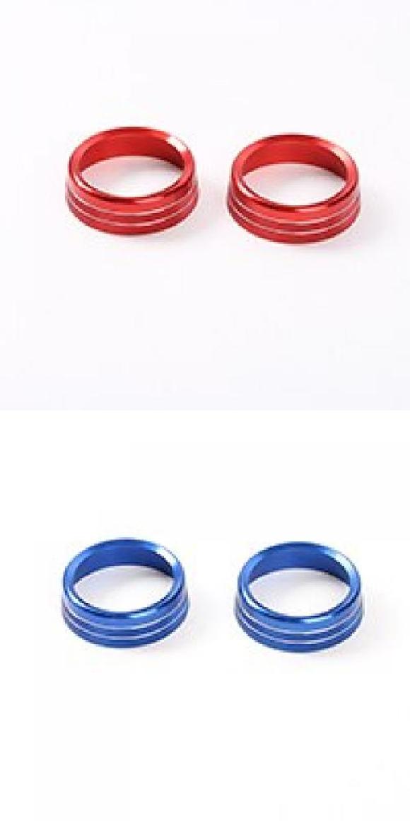 エアコン スイッチ ノブ コントロール ボタン カバー トリム リング 適用: フォード/FORD マスタング 2015-2017 アクセサリー レッド・ブルー AL-RR-2689 AL Interior parts cars