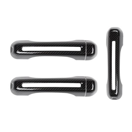 ABS エクステリア サイド ドア ハンドル テールゲート ハンドル ヒンジ 装飾 カバー ステッカー 適用: ジープ/JEEP ラングラー JL 2018～ 2ドア カーボン 調 AL-RR-2834 AL Exterior parts for cars