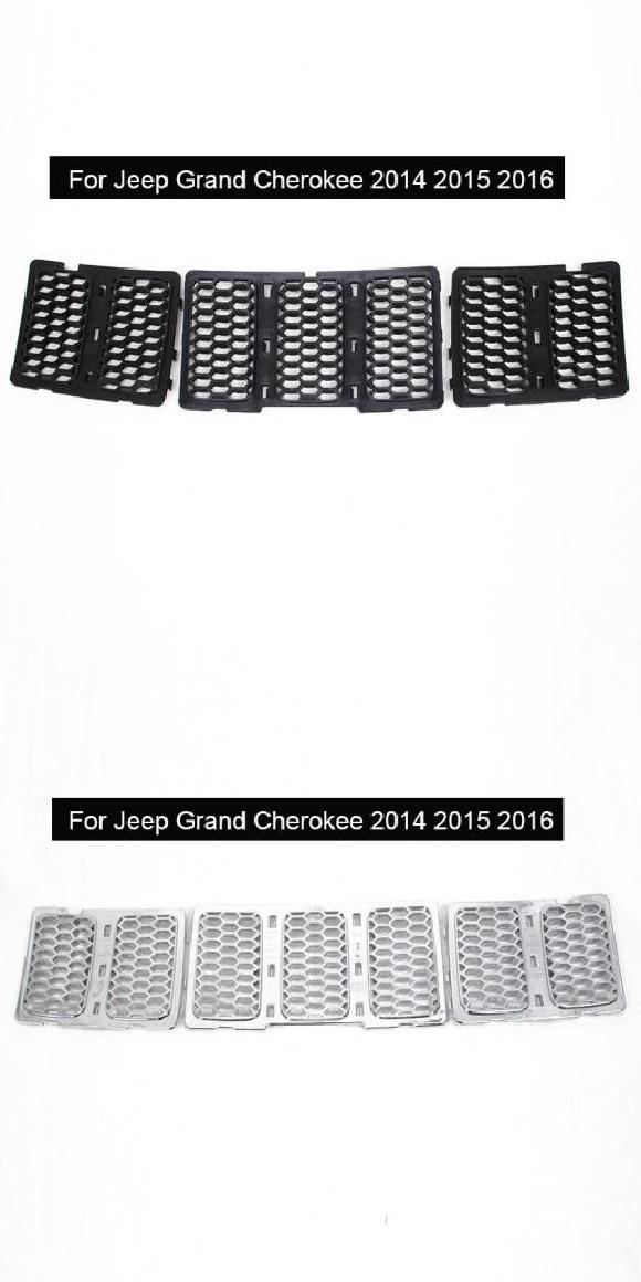 レーシング グリル 適用: ジープ/JEEP グランド チェロキー/CHEROKEE 2014-2019～ メッシュ 吹き出し口 ベゼル リング エクステリア 2014-2016 ブラック・2014-2016 クローム AL-RR-2917 AL Exterior parts for cars