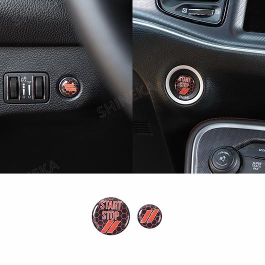 インテリア ステッカー インナー レッド 装飾 カバー ステッカー 適用: ダッジ/DODGE チャレンジャー 2015~ エンジン スタート ボタン AL-RR-3089 AL Exterior parts for cars