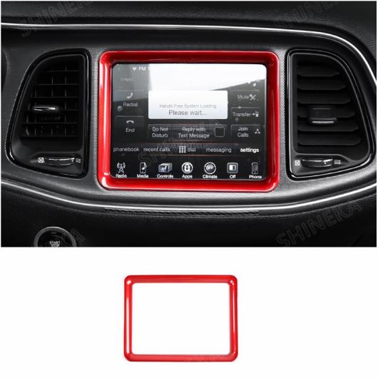 インテリア ステッカー インナー レッド 装飾 カバー ステッカー 適用: ダッジ/DODGE チャレンジャー 2015～ ナビゲーション リング AL-RR-3089 AL Exterior parts for cars
