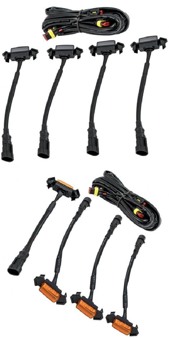 4ピース バンパー グリル スモーク LEN アンバー LED ライト 2016 2017 2018 2019 適用: トヨタ タコマ TRD ワイヤー ホワイト/イエロー ホワイト・イエロー AL-SS-2367 AL Car parts