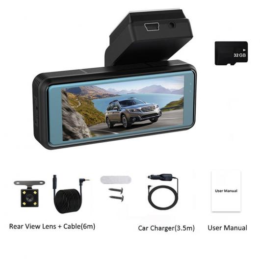 2 カメラ ダッシュ カム ビデオ レコーダー 3インチ ミニ ダッシュ カム WDR 1080P ダッシュ カメラ リア カメラ 車両 ブラック ボックス タイプB AL-RR-3684 AL Car parts|オートパーツエージェンシー2号店