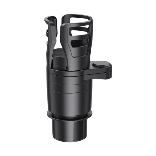 4 イン 1 多機能 調整可能 カップホルダー エキスパンダ アダプタ ベース トレイ ドリンク カップ ボトル ホルダー オート スタンド オーガナイザー ブラック AL-RR-4130 AL Car parts