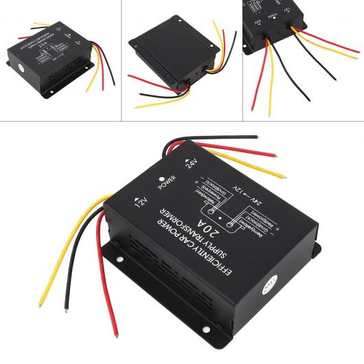 20A 360W パワー コンバータ DC 24V 12V 6 ワイヤー 電動 オーディオ インバーター 電圧 リデューサ ステップ ダウン 変圧器 AL-RR-4529 AL Car parts