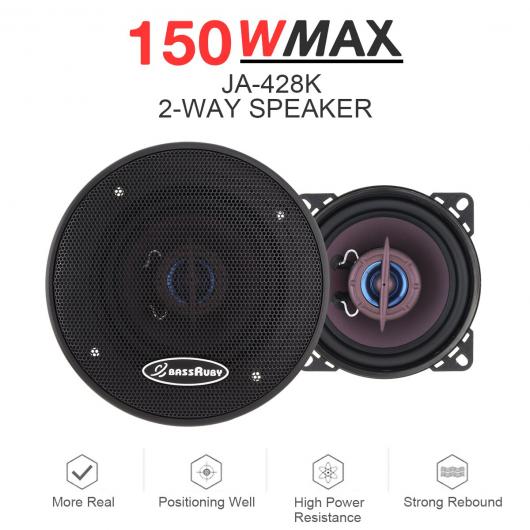2ピース 150W 4インチ ユニバーサル 2 ウェイ 同軸 スピーカー オーディオ ステレオ フル レンジ 周波数 Hi-Fi ハイ パワー スピーカー AL-RR-4810 AL Car parts