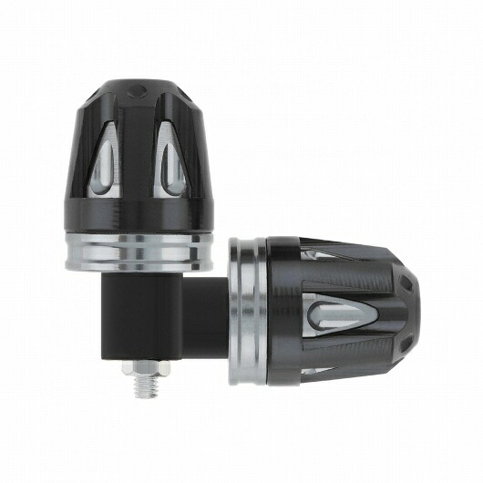 2ピース T6 アルミニウム 18mm オートバイ ハンドルバー ギア バランス プラグ ユニバーサル ハンドル バー エンド グリップ スライダー オートバイ アクセサリー ブラック AL-RR-6851 AL Motorcycle parts