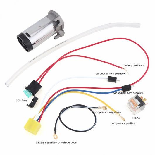 ユニバーサル 12V エア コンプレッサー + エア ホース + ワイヤー リレー 適用: エア ホーン /トラック/車両 AL-RR-5082 AL Car parts|オートパーツエージェンシー2号店