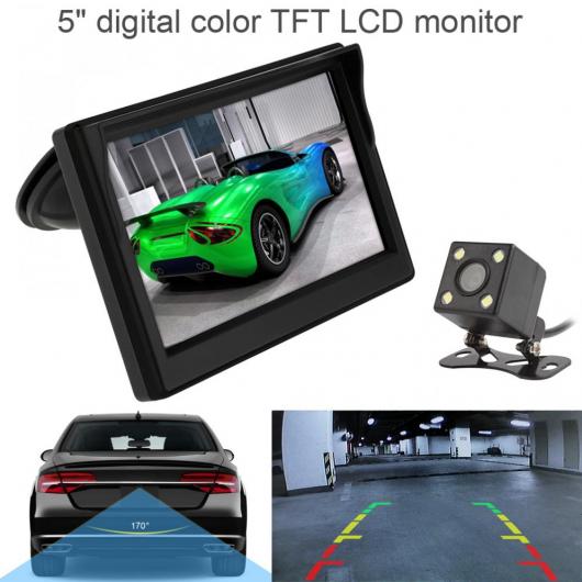 5インチ TFT LCD モニター 800X480 16:9 スクリーン 2 ウェイ ビデオ インプット+170 度 広角 レンズ ナイト ビジョン リア ビュー カメラ AL-RR-6836 AL Car parts|オートパーツエージェンシー2号店