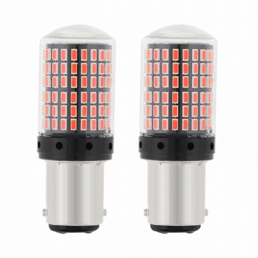 2ピース 3014 144SMD 5W CAN-BUS ホワイト/イエロー/レッド 1157 LED バルブ 適用: ターンシグナルライト レッド AL-RR-6890 AL Car parts