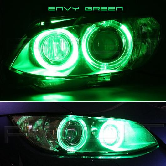 2ピース エラー LED エンジェルアイ HALO リング マーカー ライト バルブ 適用: BMW E39 E53 E60 E61 E63 E64 E65 E66 E87 525i 530i XI 545I M5 グリーン AL-RR-7650 AL Car parts