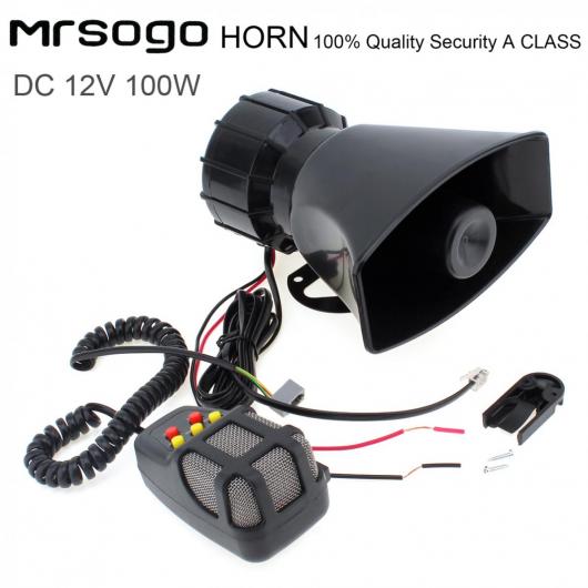 100W 12V 105DB 5 サウンド トラック スピーカー ラウド サイレン ホーン MIC AL-RR-7720 AL Car parts