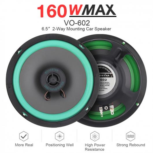 1ピース 6.5インチ 160W Hi-Fi 同軸 スピーカー 車両 ドア オート オーディオ ミュージック ステレオ サブウーファー フル レンジ 周波数 スピーカー AL-RR-7811 AL Car parts
