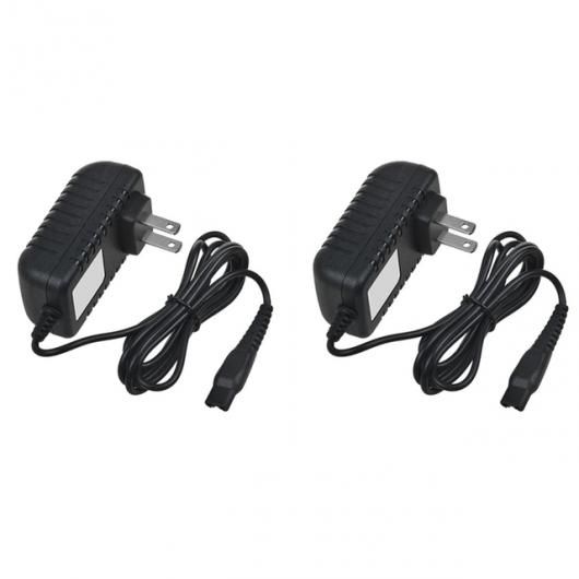 2ピース 5.4W 15V/0.36A シェーバー パワー アダプタ チャージャー 適用:シェーバー HQ8505 AT790 AT810 US プラグ ブラック AL-SS-3001 AL Car light
