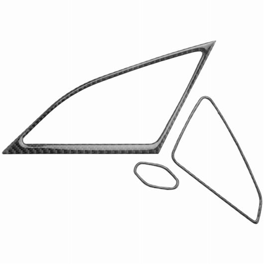 適用:シボレー/CHEVROLET コルベット C7 2014 - 2019 リアル カーボンファイバー サイド ドア スピーカー コントロール フレーム カバー トリム ステッカー アクセサリー AL-SS-2893 AL Car light