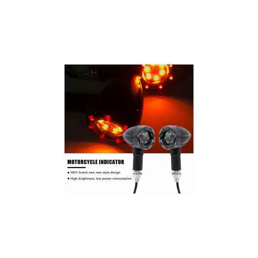 2ピース オートバイ ウインカー 6LED インジケーター ロコモーティブ ユニバーサル ウインカー AL-SS-2912 AL Car light