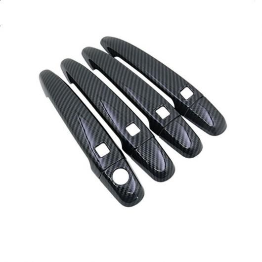 適用: トヨタ ハイランダー クルーガー XU40 40 2008～2013 カーボンファイバー クローム ドア ハンドル カバー トリム セット カーボン ボタンなし～カーボン 4ボタン AL-RR-0170 Exterior parts for cars