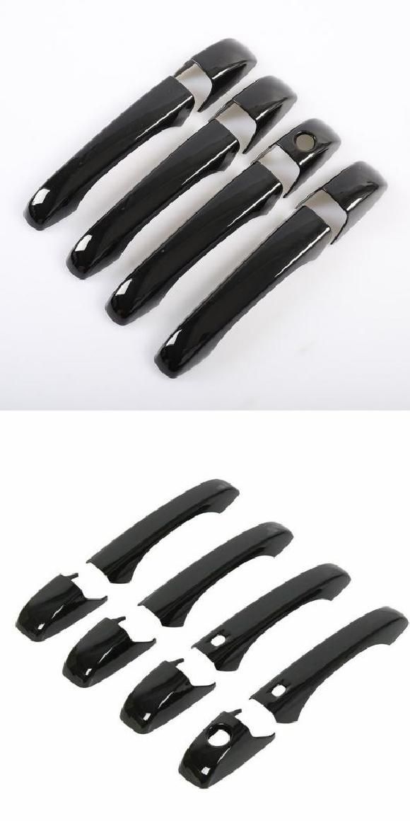 適用: ダッジ/DODGE デュラン 2011-2019 光沢ブラック クローム ドア ハンドル カバー トリム ステッカー スタイリング アクセサリー カーボン ボタンなし・カーボン 2ボタン AL-RR-0689 Car parts