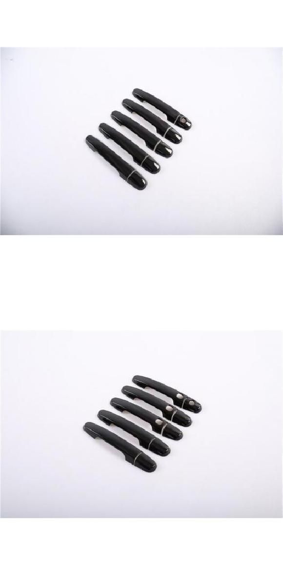 適用: トヨタ RAV4 RAV 4 2006 2007 2008 2009 2010 2011 2012 2013 光沢ブラック クローム ドア ハンドル カバー スタイリング ブラック ボタンなし・ブラック 3ボタン AL-RR-0724 Exterior parts for cars