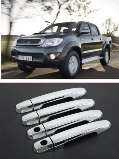適用: トヨタ ハイラックス/ヴィーゴ SR5 MK6 ピックアップ 2005-2014 クローム ドア ハンドル カバー トリム ステッカー 助手席側 キーホール AL-RR-0943 Exterior parts for cars