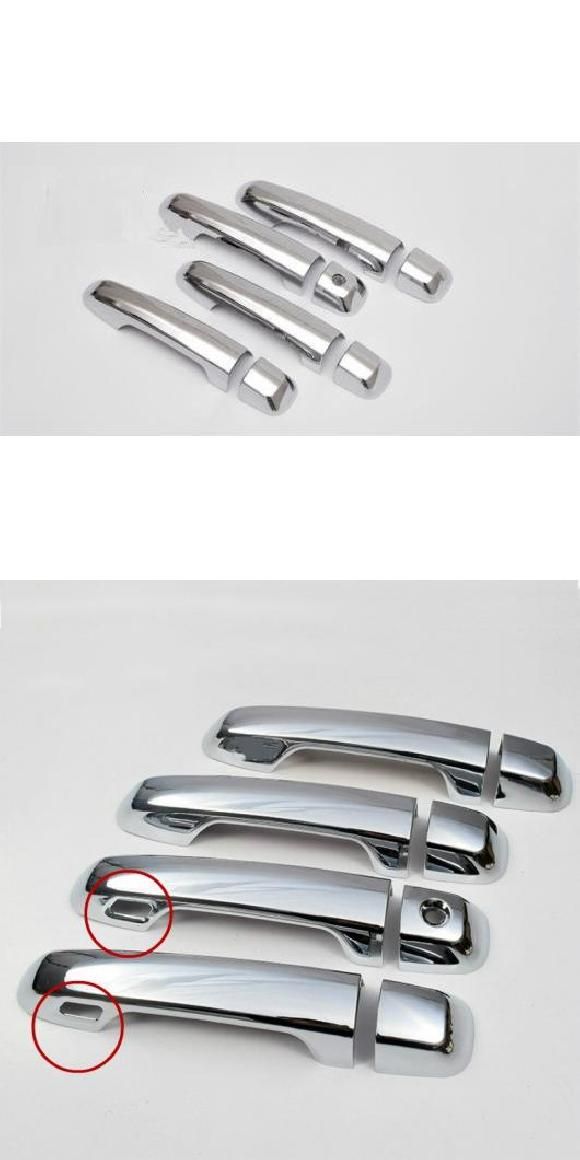 適用: トヨタ フォーランナー 2010-2019 光沢ブラック ドア ハンドル カバー トリム セット 適用: 4 ランナー スタイリング シルバー センサーなし・シルバー 2センサー AL-RR-0984 Car parts