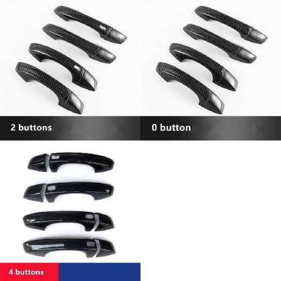 適用: フォルクスワーゲン/VOLKSWAGEN VW アルテオン 2017-2020 カーボンファイバー クローム サイド ドア ハンドル カバー ボウル トリム ステッカー 2ボタン～4ボタン AL-RR-1152 Exterior parts for cars