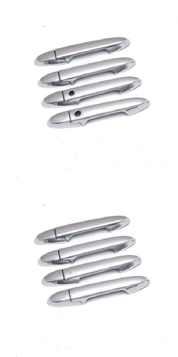 適用: ホンダ フィット ジャズ 2014 2015 2016 2017 2018 2019 2020 カーボンファイバー クローム サイド ドア ハンドル カバー シルバー 2ボタン・シルバー ボタンなし AL-RR-1296 Car parts