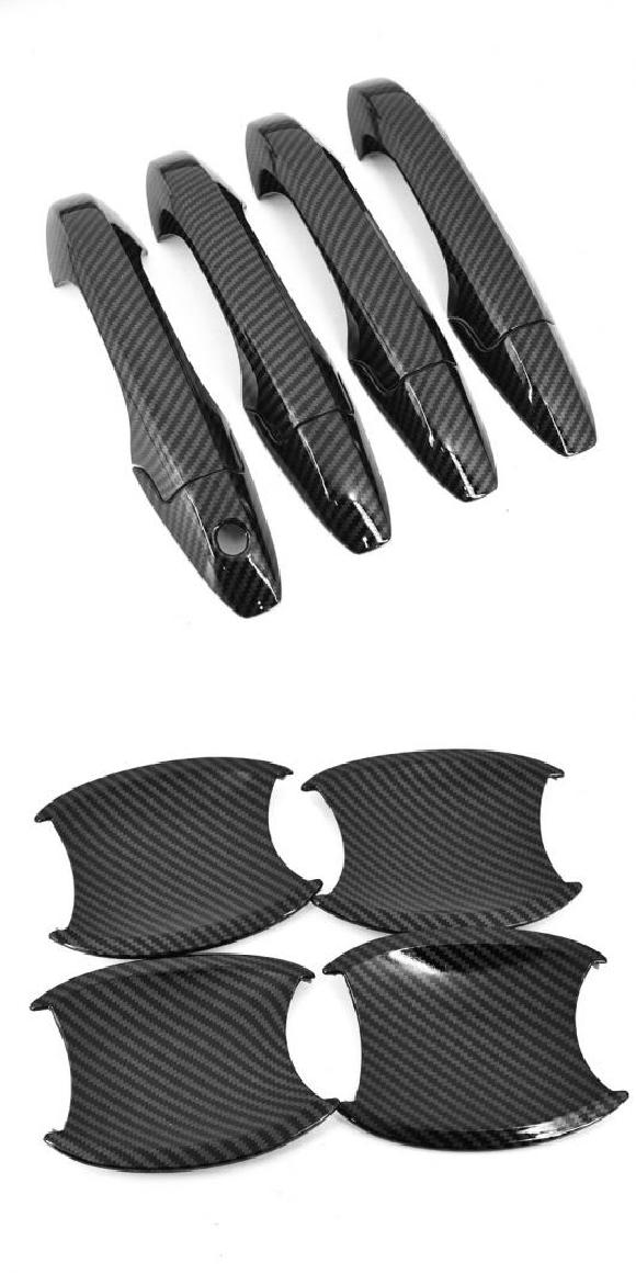 適用: ホンダ CRV CR-V 2007 2008 2009 2010 2011 カーボンファイバー クローム ドア ハンドル カバー インテリア トリム ステッカー カーボン ドア ハンドル・カーボン ボウル AL-RR-1325 Exterior parts for cars