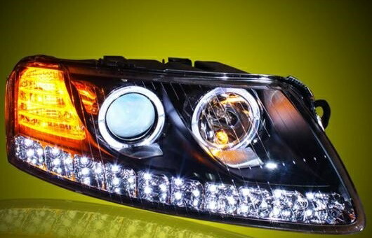 ヘッドライト 適用: アウディ/AUDI A6L 2005-2008 LED ヘッドランプ デイタイムランニングライト DRL バイキセノン HID 4300K～8000K 35W・55W AL-HH-0008 Car parts